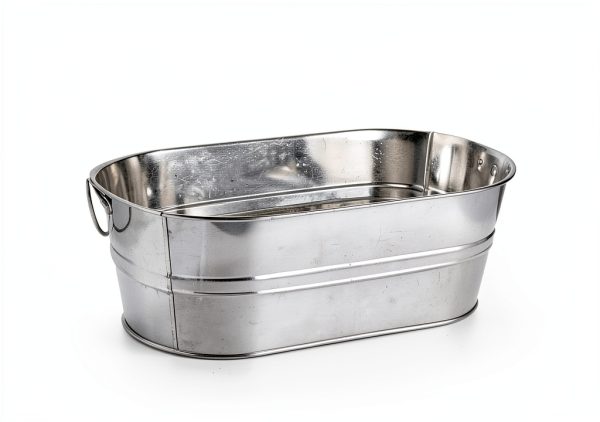 4 PCS Galvanized Bucket 4 Gallon LOPYXBR Stainless Steel Party Tub-5