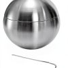 Yesland Ice Bucket with Lid, Double Insulation Ice Box Container Storage Box, 2 L Stainless Steel Ice Bucket Container with Ice Tong Scooper, Spherical Wine Champagne Barrel for Home Party Bar-1
