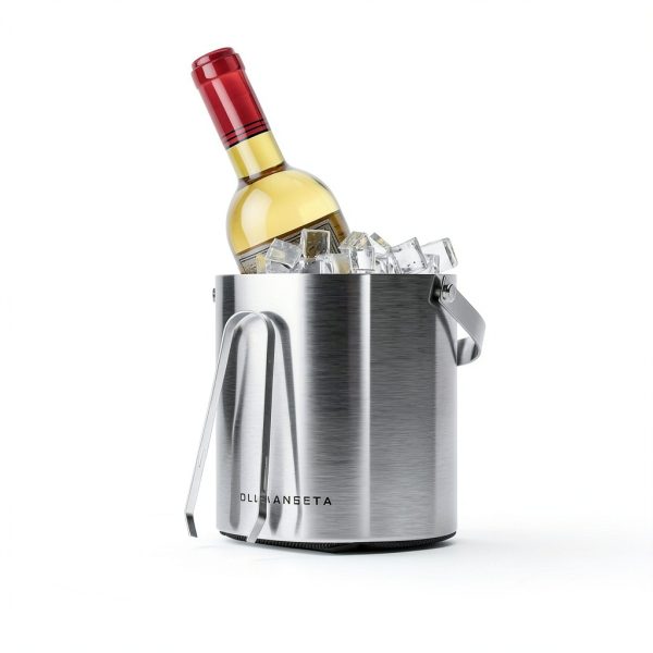 Stainless Steel Ice Bucket with Lid, Ice Tongs - Double Wall MA025-1