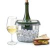 5L Portable Ice Cube Storage Bin, Clear Ice Bucket for Freezer with Lid & Tong for Outdoor Camping, Plastic Refrigerator Ice Cube Trays Storage Bin for Whiskey Wine Cocktail Party-4
