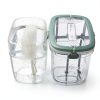 4QTS Ice Cube Storage Bin with Sealed Lid for Freezer Clear Ice Bucket w/ Tong for Bar Hotel Refrigerator Containers for Home Beverage Cooler for Whiskey Wine Beers Party Outdoor 8.5*6.6*7.4in-7