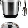 Double-Wall Stainless Steel Insulated Ice Bucket With Lid & Ice Tong [3 Liter] Included Strainer Keeps Ice Cold & Dry, Home Bar, Chilling Beer, Champagne, Wine Bottle-1