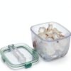 Portable Ice Bucket with Lid & Tong for Outdoor Camping, Clear Plastic Storage Bin for Freezer, Refrigerator, Whiskey, Wine, Cocktail Party, Big Cube Mold Tray for Ice Bath-2