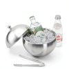 Yesland Ice Bucket with Lid, Double Insulation Ice Box Container Storage Box, 2 L Stainless Steel Ice Bucket Container with Ice Tong Scooper, Spherical Wine Champagne Barrel for Home Party Bar-5