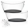 Ice Bucket Set AMMSAR 2 Acrylic Buckets with Mats & Scoops 5.5L Gray-8