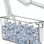 Ice Bin Set with Scoop by Havawish Grey Freezer Bucket 10.8x4.9x4.3in-0
