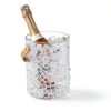 NiHome 3L Glass Ice Bucket Chiller with Bamboo Lid, Scoop & Tongs for Home Bar, Wedding, Party, Ribbed Clear Design, Sturdy Handle, Non-Slip Base, Airtight Storage for Wine, Champagne, Beer, Cocktails-2