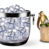 Double-Wall Stainless Steel Insulated Ice Bucket With Lid & Ice Tong [3 Liter] Included Strainer Keeps Ice Cold & Dry, Home Bar, Chilling Beer, Champagne, Wine Bottle-4