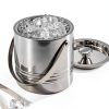 JoyJolt Metal Double Wall Ice Bucket with Lid, Ice Tongs and Strainer. 3L Insulated Ice Bucket for Cocktail Bar, Wine, Home Bar Accessories, Parties, Champagne Bucket. Stainless Steel Ice Buckets-7