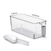 Ice Bin Set with Scoop by Havawish Grey Freezer Bucket 10.8x4.9x4.3in-1