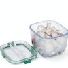 4QTS Ice Cube Storage Bin with Sealed Lid for Freezer Clear Ice Bucket w/ Tong for Bar Hotel Refrigerator Containers for Home Beverage Cooler for Whiskey Wine Beers Party Outdoor 8.5*6.6*7.4in-2