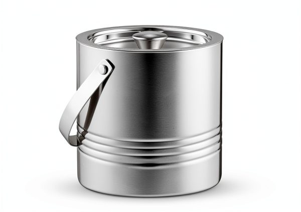 JoyJolt Metal Double Wall Ice Bucket with Lid, Ice Tongs and Strainer. 3L Insulated Ice Bucket for Cocktail Bar, Wine, Home Bar Accessories, Parties, Champagne Bucket. Stainless Steel Ice Buckets-3