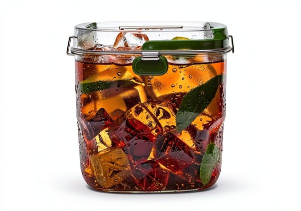 5L Portable Ice Cube Storage Bin, Clear Ice Bucket for Freezer with Lid & Tong for Outdoor Camping, Plastic Refrigerator Ice Cube Trays Storage Bin for Whiskey Wine Cocktail Party-6
